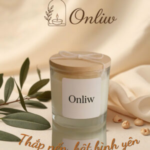 Nến Thơm Cao Cấp Onliw – Hương Vanilla & Gỗ Ấm Thư Giãn - Việt Hà